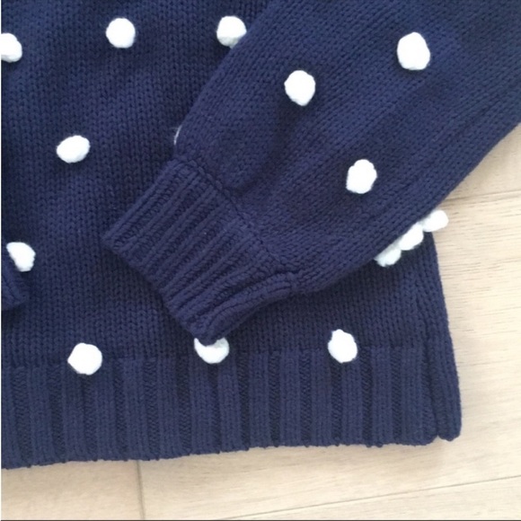 Forever 21 Pom Pom Knit Navy Sweater - Picture 5 of 6
